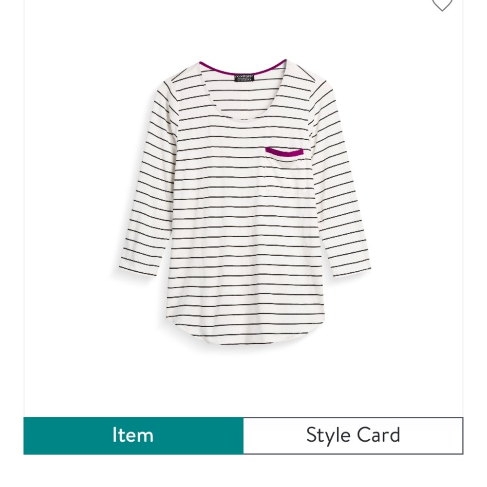 Stitch Fix Purple striped 1/2 sleeve top